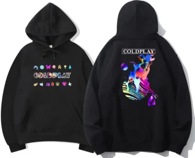 2023 British Pop Band 100 Cotton Hoodie Coldplays Black Fashionable Casual High Quality Printed Comfortable Fit 2 - Coldplay Merch