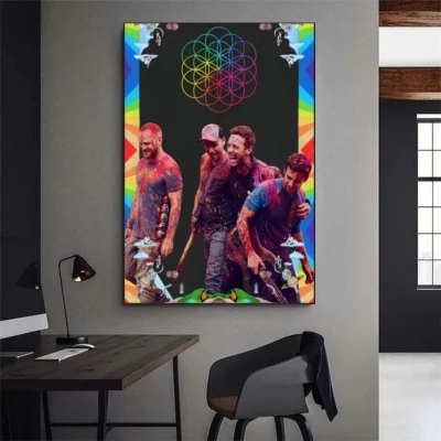 C Coldplay Band Poster Gallery Prints Wall Decals Home Decor Decoration Self Adhesive Living Room Sticker 7 - Coldplay Merch