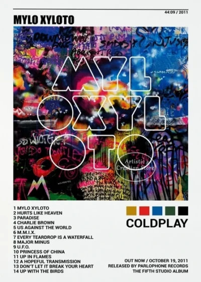 Coldplay Music Album Cover Poster Viva LA Vida Song Lyrics Prints Canvas Painting Wall Art Pictures 13 - Coldplay Merch