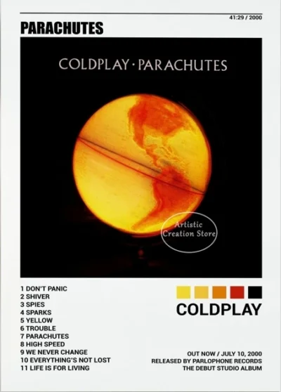 Coldplay Music Album Cover Poster Viva LA Vida Song Lyrics Prints Canvas Painting Wall Art Pictures 8 - Coldplay Merch